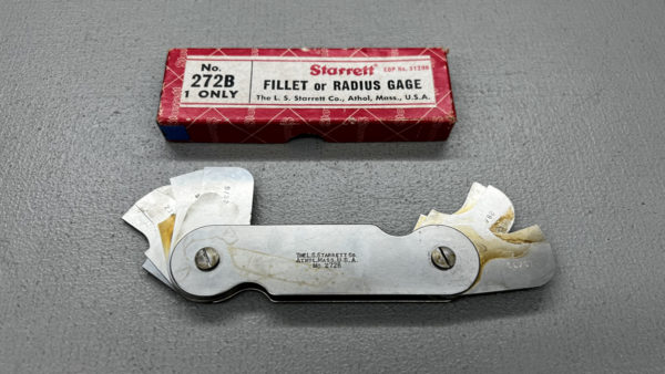 Starrett Fillet Or Radius Gage No 272B