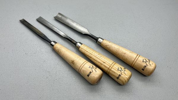 Buck Brothers Gouge Chisels In Good Condition Sizes 20mm 13mm and 10mm
