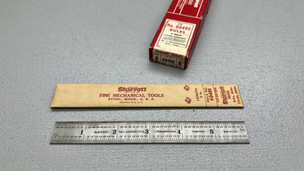 Starrett No 604RE 6" Rule Made In The USA New Condition