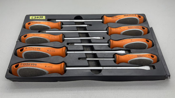 8 Piece Screwdriver Set From Matco By Snap On Measuring 330mm to 190mm for the smallest  In Good Condition