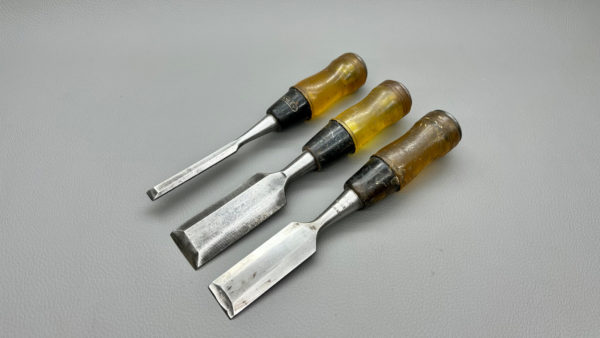 Stanley No 60 Bevel Edged Chisels Good Sizes 1 1/4" - 1" and 3/8" 