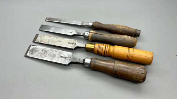 Robert Sorby Mortice Chisels Sizes 1 1/4", 1", 3/4" and 1/2"