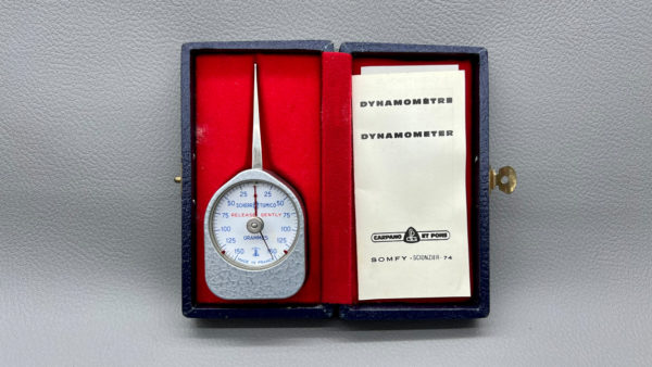 Scherr Tumico Dynamometer Dial Tension Gage 25-150 Grams With Memory Needle In Good Condition