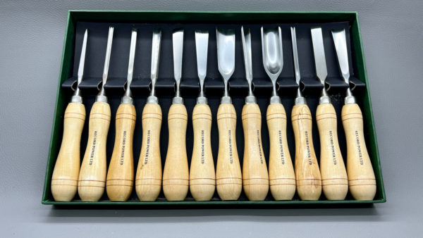 12 Piece Carving Chisel Set From Record Power In Top Condition
