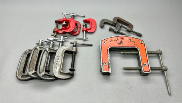 11 Assorted Clamps In Working Condition