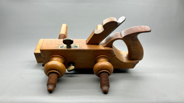 Vintage Screw Arm Plow Plane Beautiful Timber With 7/8" Cutter In Good Condition