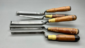 Buck USA Crank Gouge Chisels - 1", 35/36", 3/4", 21/36" and 1/2" Length between 290 - 365mm