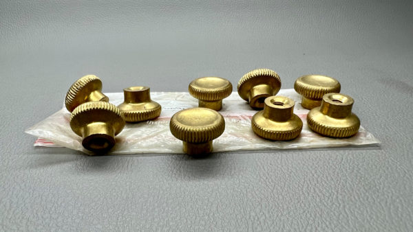 Stanley 12-960 12-920 Solid Brass Front Knobs New Old .