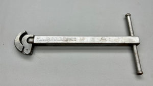 Ridgid No 1017 Telescopic Basin Wrench with swivel head and jaws open approx 1 1/2"