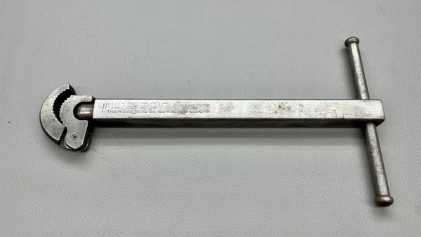 Ridgid No 1017 Telescopic Basin Wrench with swivel head and jaws open approx 1 1/2"