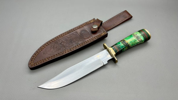 Chipaway Bowie Style Knife Including Sheath 7 1/2" Long Blade 13" overall length In Good Condition