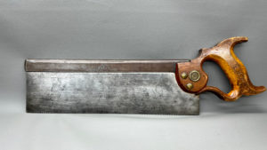 Spear & Jackson No 49 Brass Backed Saw 11 TPI In Good Condition Great Handle