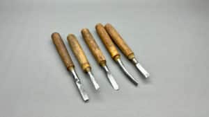 Five Palm Chisels 6" Long Various Edges