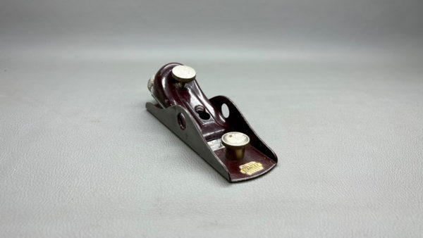 Stanley USA No 118 Block Plane Maroon With Logo In Good Condition Good Length To Cutter
