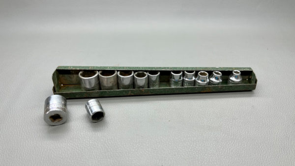 M13554 S-K Tools USA metric 3/8" Socket Se, 19,18,17,16,13,12,11,10,9,8mm and 1/2" in metal case