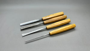 Pfeil Swiss Made Chisels In Top Condition Sizes 3-16mm 7-14mm 11-9mm and 12-3mm