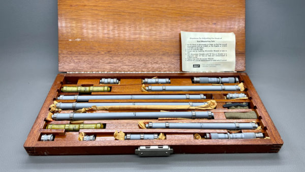 Lufkin Precision Micrometer No 981 End Measuring Rod Set Unused In Top Condition