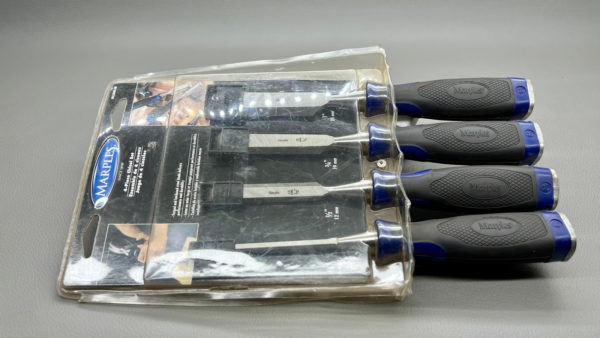 Marples 4 Piece Chisel Set As New IOB Sizes 1" - 3/4" - 1/2" and 1/4"