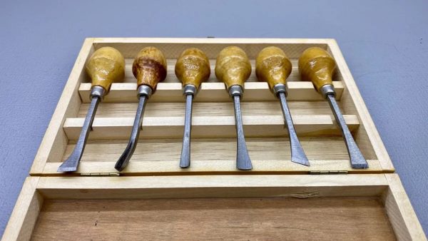 Set Of Six Palm Chisels In Original Box Very Clean Condition