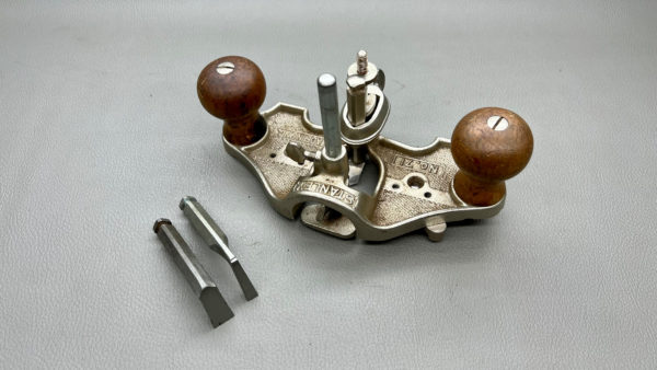 Stanley No 71 Router Plane 1/2" 1/4" & 7/16" Cutters All Guides & Depth Stop In Good Condition
