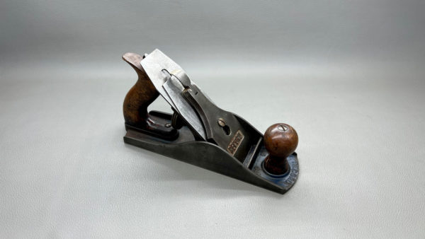 Record No 4 1/2 Bench Plane England Good Tote and Knob Uncleaned