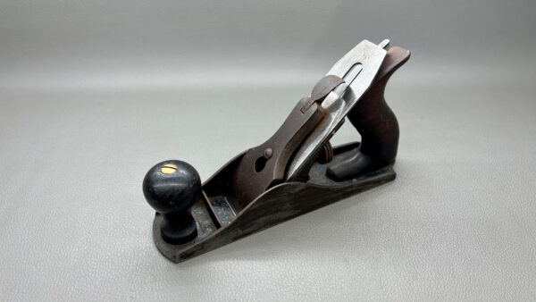 Stanley Bailey No 3 Bench Plane V Logo On Cutter Repaired Tote Uncleaned