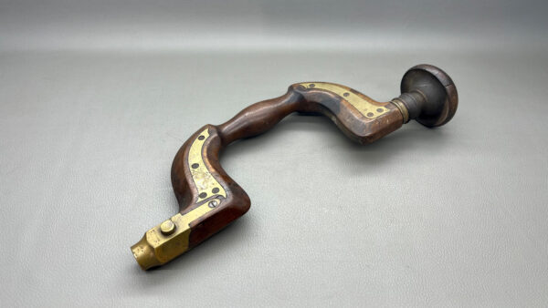 W.M. Bowers Timber & Brass Brace Made In Sheffield England In Good Condition - Uncleaned