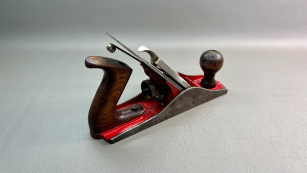 Record Marples No 4 Bench Plane Made In England Good Length 2" Cutter Original Tote In Good Condition