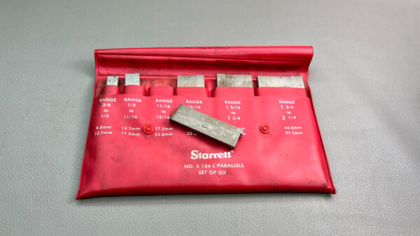 Starrett No S154l Parallels Set Of Six In Good Condition