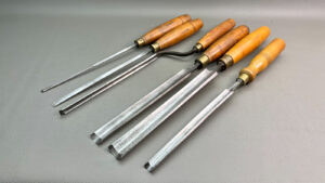 Ward Stormont & Marples Gouge Chisels 1" to 1/8" In Good Condition