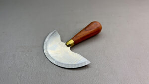 Leather Round Knife 4 3/4" Wide Nice Handle In New Condition