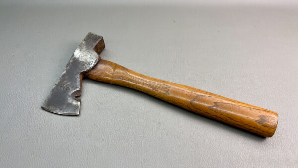 Plumb Hatchet With Hammer Head, 2 1/4" edge x 5 1/2" deep and has a great handle