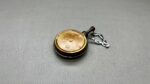 Brass Oil Can 2 3/8" Round In Good Condition Unusual Design - Uncleaned