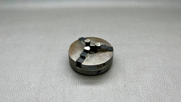 Miniature Metal Lathe Chuck 2 1/2" Round 11/16" Center Diameter Jaws up to 3/8"