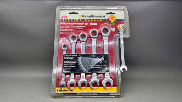 GearWrench USA 6pc Metric Spanner Set Ratcheting Wrench Less than 5' Movement