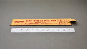 Starrett USA No C375 Satin Chrome Shrink Rule 12" Long In Top Condition 