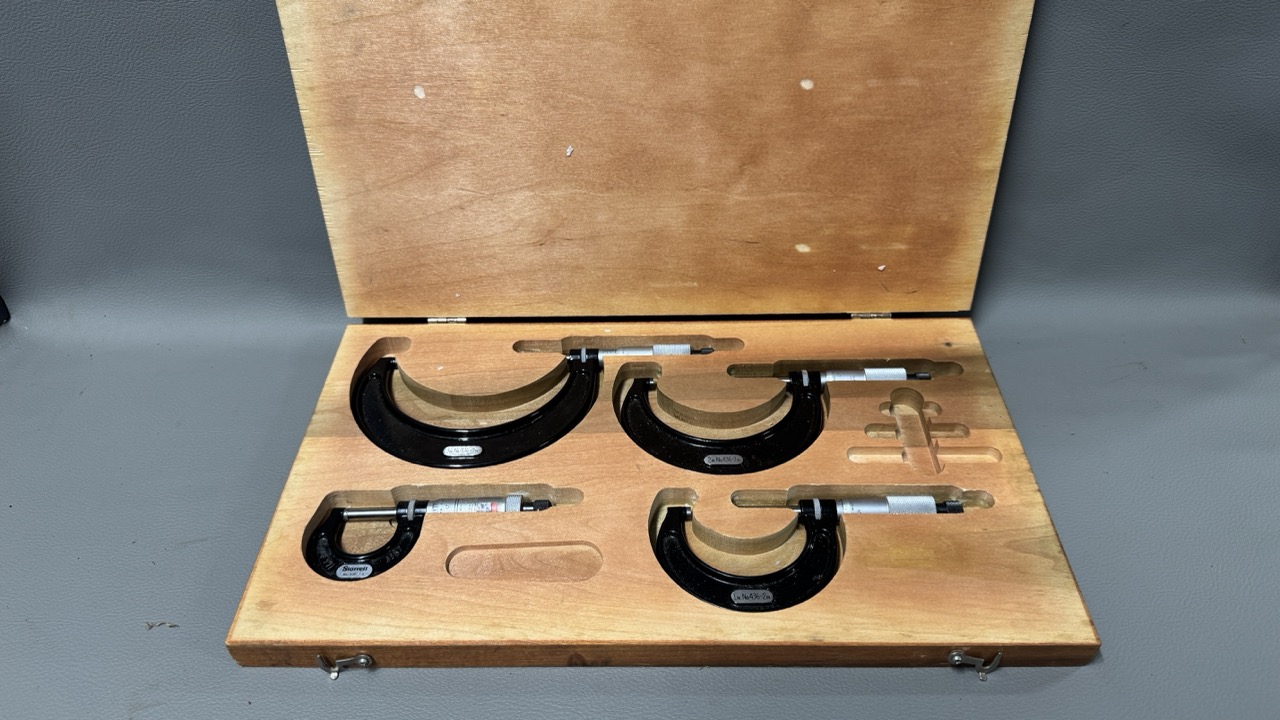 Starrett USA No 436 4 Piece Micrometer Set