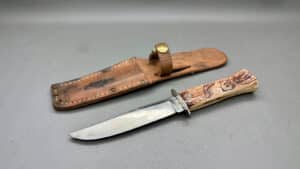 Colonial Prov USA 9" Knife & Sheath Decorative Handle In Good Condition