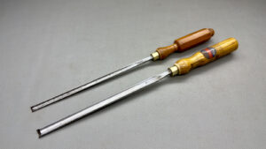Long Gouge Chisels Stormont 7/16" & Woodcock 1/4" In Good Condition