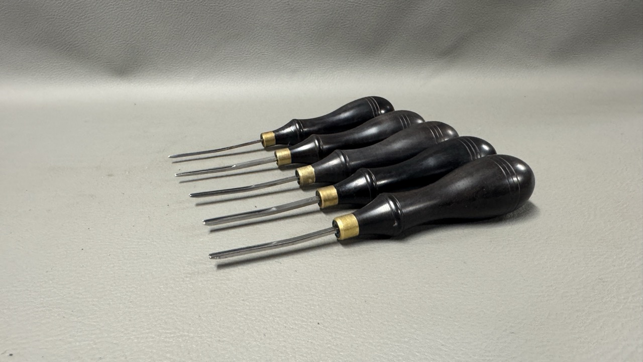 Five Leather Edgers With Ebony Handles - Image 2