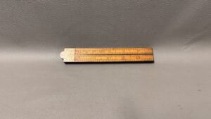 Stanley SW No 62 Boxwood Rule 2 Foot Long 4 Fold Brass Bound